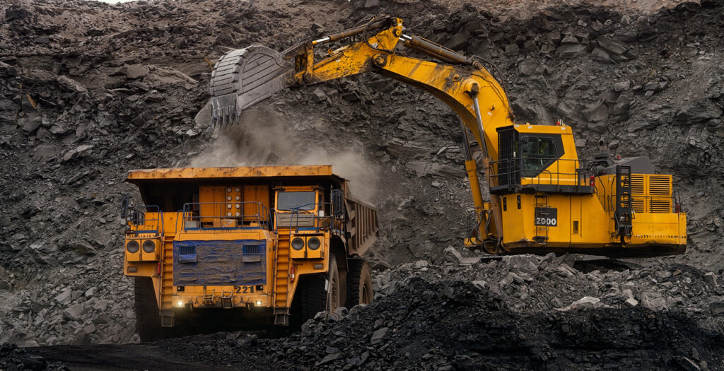 Mining-truck-and-excavator